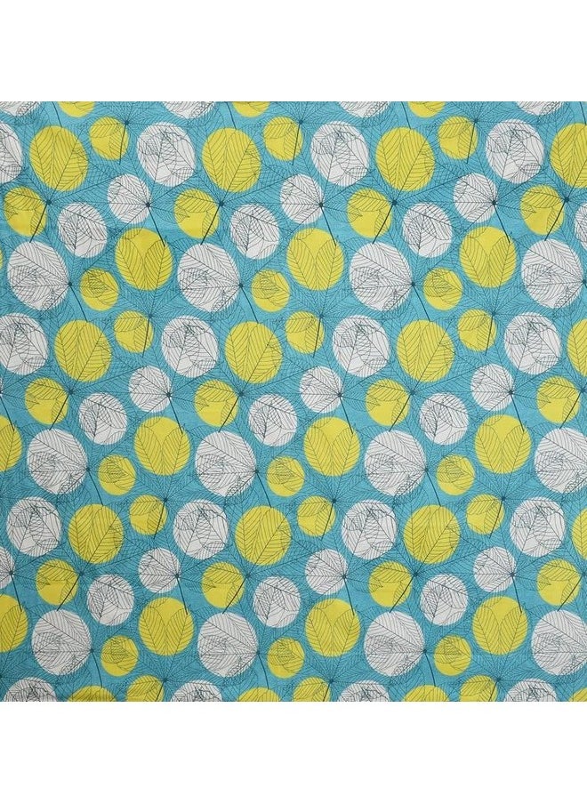 BSB HOME Premium Single Bedsheet with 1 Pillow Covers - 160 TC Supersoft Glace Cotton - Breathable & Wrinkle Free - 2 Pcs Set | Light Green & Yellow White