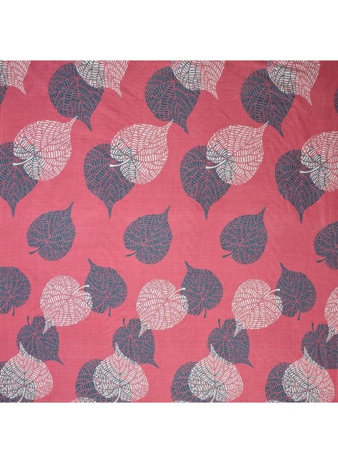 BSB HOME 120 TC Double Floral Printed Bedsheet with 2 Pillow Covers | 110 GSM Soft Brushed Microfiber - Breathable & Wrinkle Free - (86 X 88 Inch, Pink & Grey)