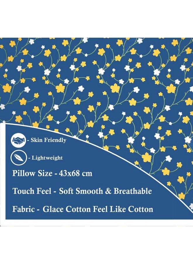 BSB HOME® Prime Collection 180 TC Cotton-Blend Single Size(90x60) Inch 1 Bedsheet with 1 Pillow Covers Single Bedsheet for Single Bed (Sky Blue & Pink)