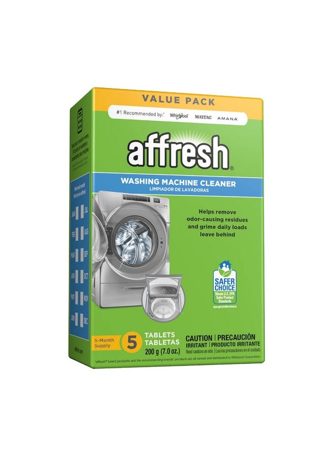 Affresh Washing Machine Cleaner, Cleans Front Load and Top Load Washers, Including HE, 5 Tablets