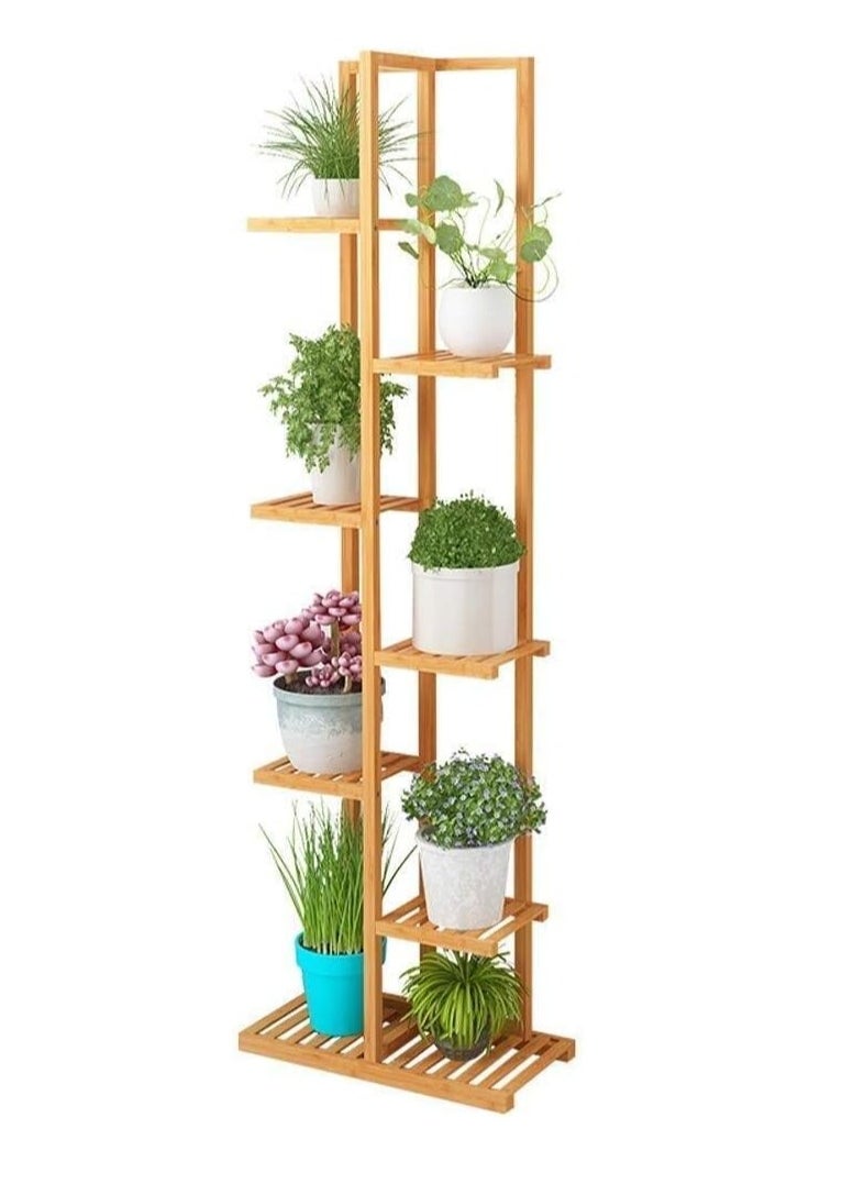 5-Tier Flower Stand, Bamboo Flowers Pots Stand Wooden Plant Stand Bonsai Display Storage Rack