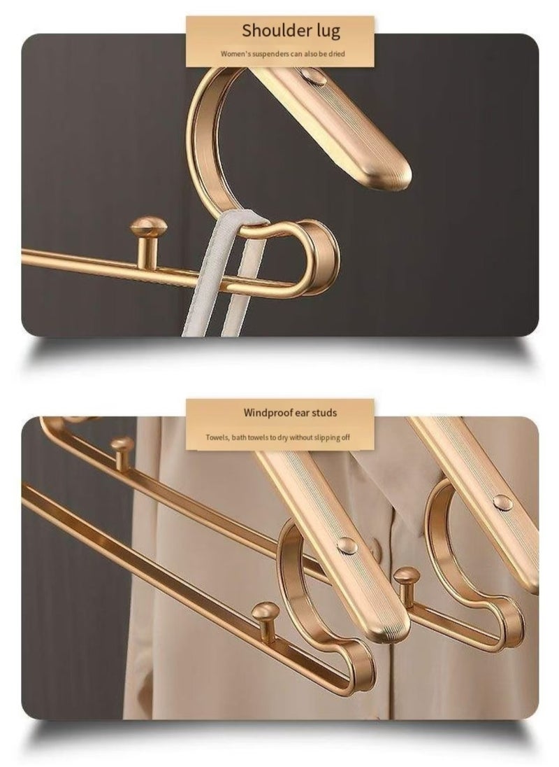 Aluminum alloy hangers, indoor balcony, semi-circular, seamless hangers, 5 pieces