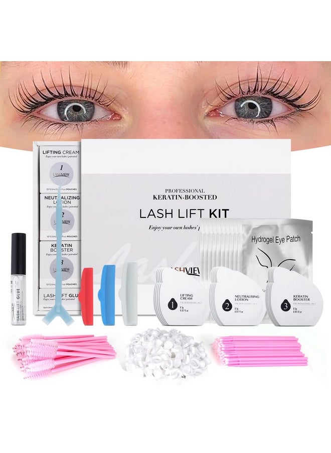 LASHVIEW Lash Lift Kit,Lash Lift,Professional Eyelash Perm Kit,Liquid Set,Semi-Permanent,Curling Perming,Wave Lift Extension Perm Set,10 Times