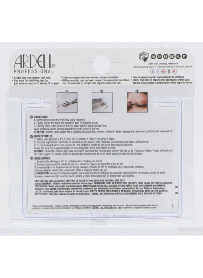 Ardell False Eyelashes Individual Trios Medium Black 4 Pack