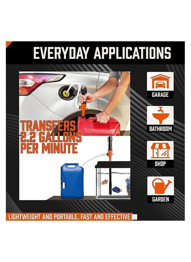 Portable Power Battery Pump 2.2GPM Water & Fuel Transfer Pump Battery Operated Liquid Transfer Pump for Gasoline Diesel Fuel