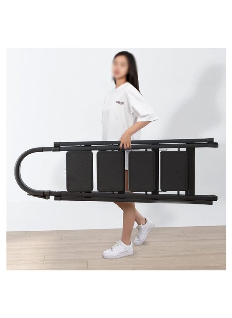 Folding 4 Step Ladder, Step Stool, Portable, Lightweight, Anti Slip Pedal, Handrail For Home Kitchen Office