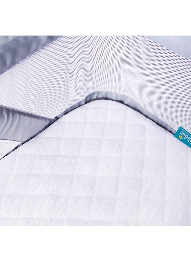 Waterproof Bassinet Mattress Pad Cover Fit for Fodoss, BIERUM, Bellababy and MiClassic Bassinet, 2 Pack, Ultra Soft Viscose Made from Bamboo Terry Surface, Breathable and Easy Care