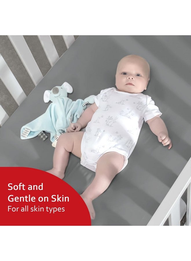 Crib Sheets for Boys or Girls 4 Pack, Fitted Crib Sheet for Standard Size Crib and Toddler Mattresses, Soft and Breathable Crib Sheets Baby Gift Boy Set, White