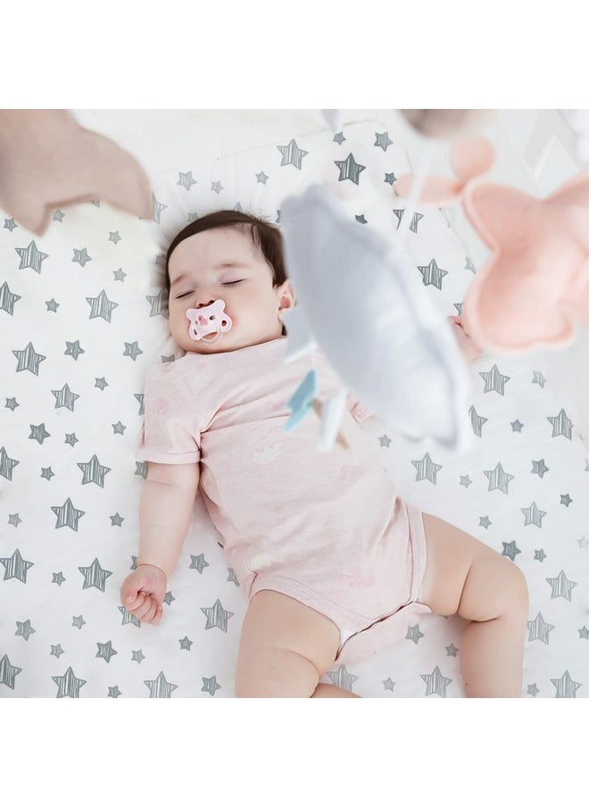 Crib Sheets for Boys or Girls 4 Pack, Fitted Crib Sheet for Standard Size Crib and Toddler Mattresses, Soft and Breathable Crib Sheets Baby Gift Boy Set, White