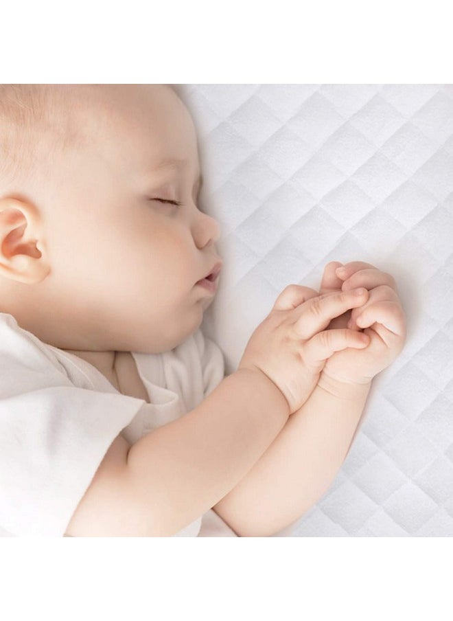 Waterproof Bassinet Mattress Pad Cover Fit for AirClub Bassinet Bedside Sleeper and Mika Micky Bedside Sleeper, 2 Pack, Ultra Soft Viscose Made from Bamboo Terry Surface, Breathable and Easy Care