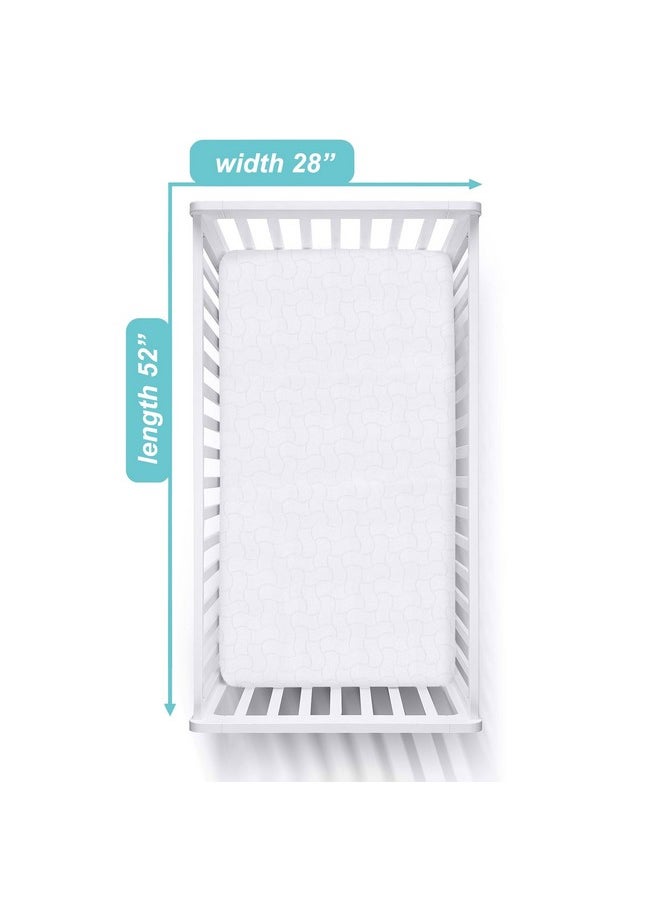 American Baby Company 2 Pack Waterproof Fitted Crib and Toddler Mattress Protector, Quilted and Noiseless Crib & Toddler Mattress Pad Cover, White, 52