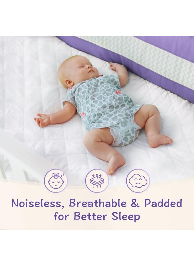 Pack N Play Mattress Protector Pad - Waterproof & Noiseless, Ultra-Soft Breathable Mattress Cover for Pack and Plays, Playards and Mini Cribs, Highly Absorbent Fitted and Dryer Safe