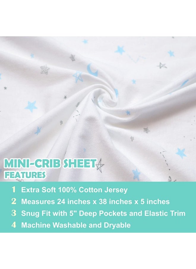 American Baby Company 3 Pack Fitted Mini Crib Sheet 24