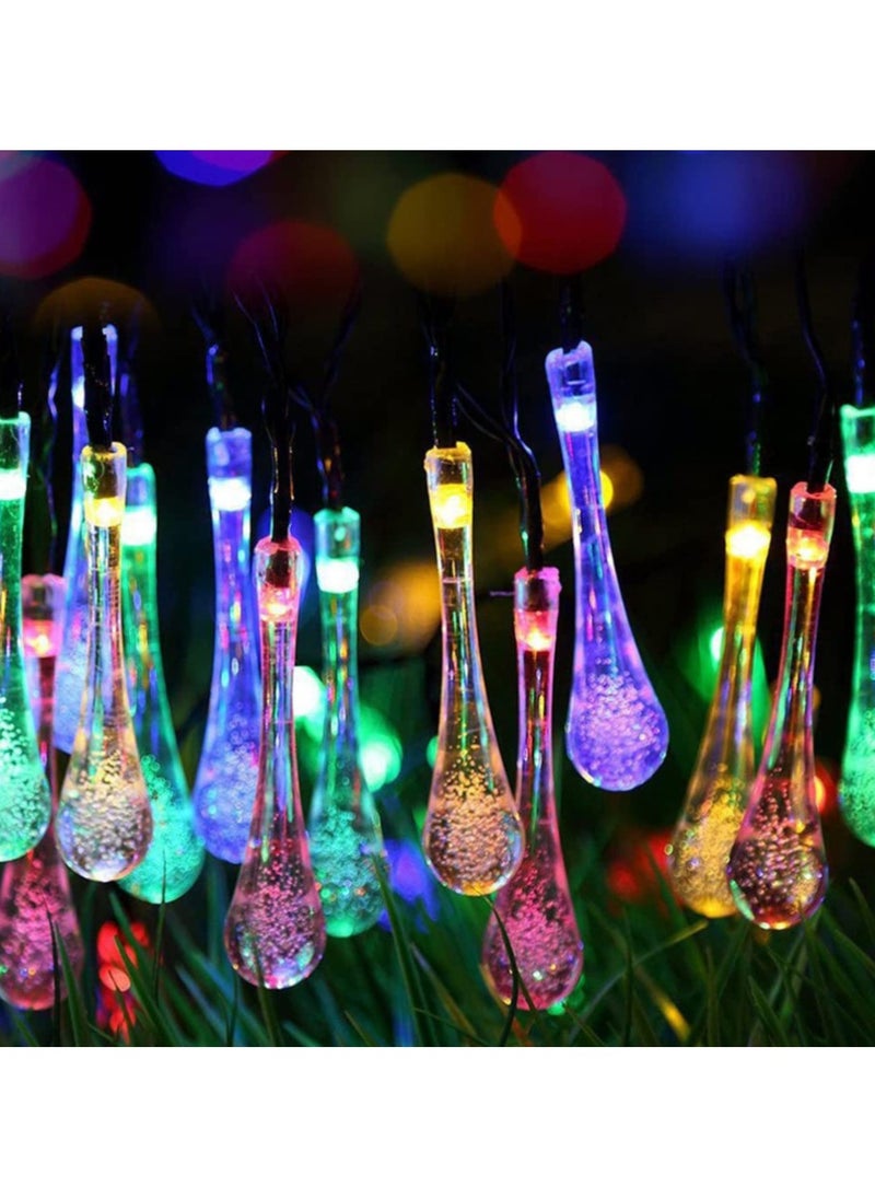 Water Drops Lights-10 Meter 100 LED Lights Battery Powered Indoor Lights, Outdoor Garden Party Fairy Tale Lights