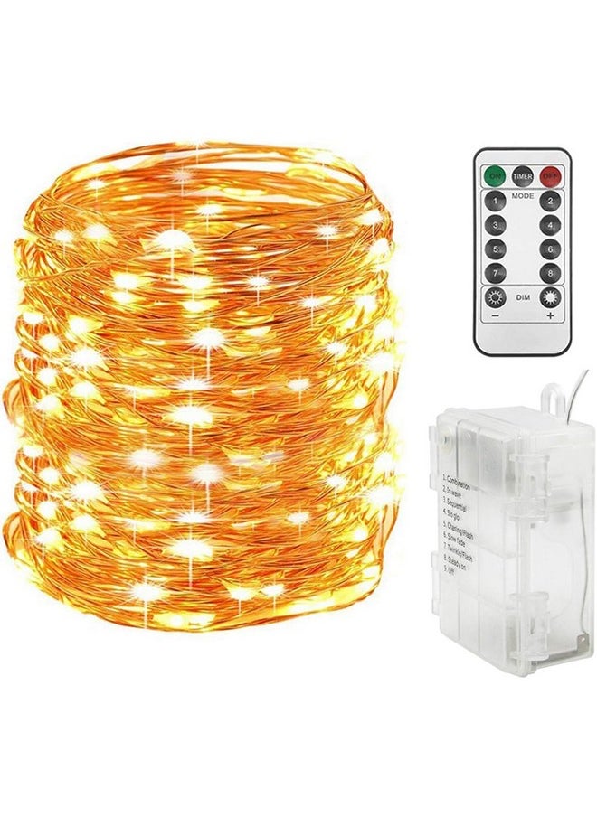 Twinkle Star 300LED 99FT Copper Wire String Lights Battery Operated 8 Modes Fairy Lights with Remote Waterproof Fairy String Lights for Outdoor Christmas Lights Wedding Party Decoration Warm White