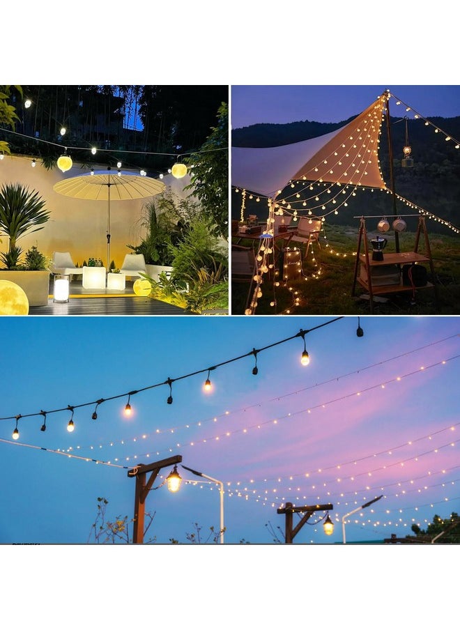 UGarden Upgraded Outdoor String Light Hanging Kit, 350ft Globe String Light Suspension Kit w/Expansion Hook, Stainless Steel 304 String Light Guide Wire, Black Guy Wire kit for Wedding Dinner Barbecue