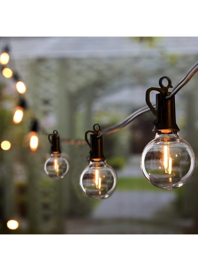 Brightown Outdoor String Lights - Connectable Dimmable LED Patio String Lights with G40 Globe Plastic Bulbs, All Weatherproof Hanging Lights for Outside Backyard Porch (50 ft - 25 LED Bulbs)