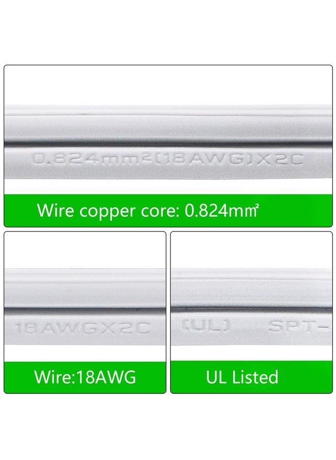 SinLoon UL-LP Certification 18AWG T5 T8 LED Wire Connector Power Cord LED Tube Power Extension Cord with on/Off Swith US Plug for LED T5 T8 Light Tube Integrated Extension Cable (9.8FT SW)