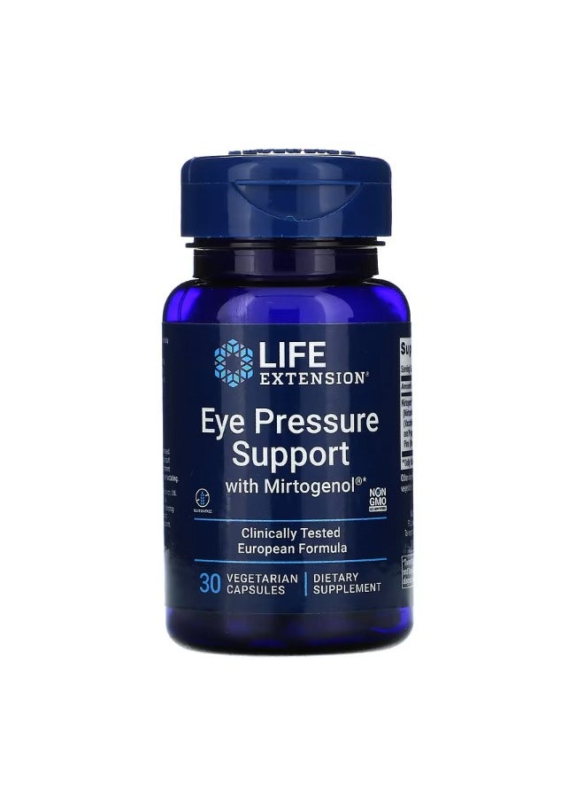 Eye Pressure Support with Mirtogenol 30 Vegetarian Capsules