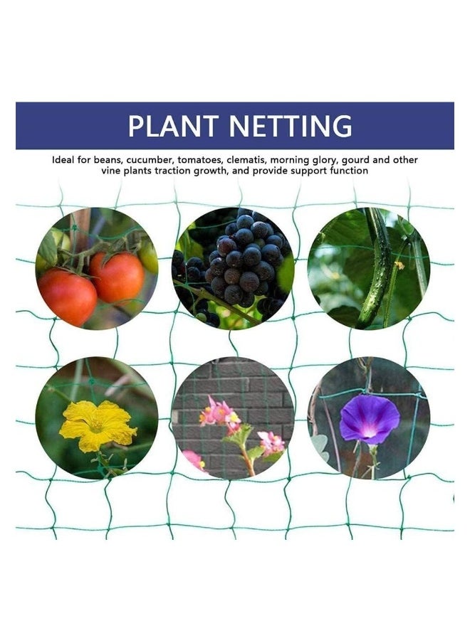 2Pcs Garden Netting Climbing Plant Supports Garden Trellis Netting Heavy Duty Mesh for Cucumber Tomato Vegetables Fruit Vine 1.8 x 10m