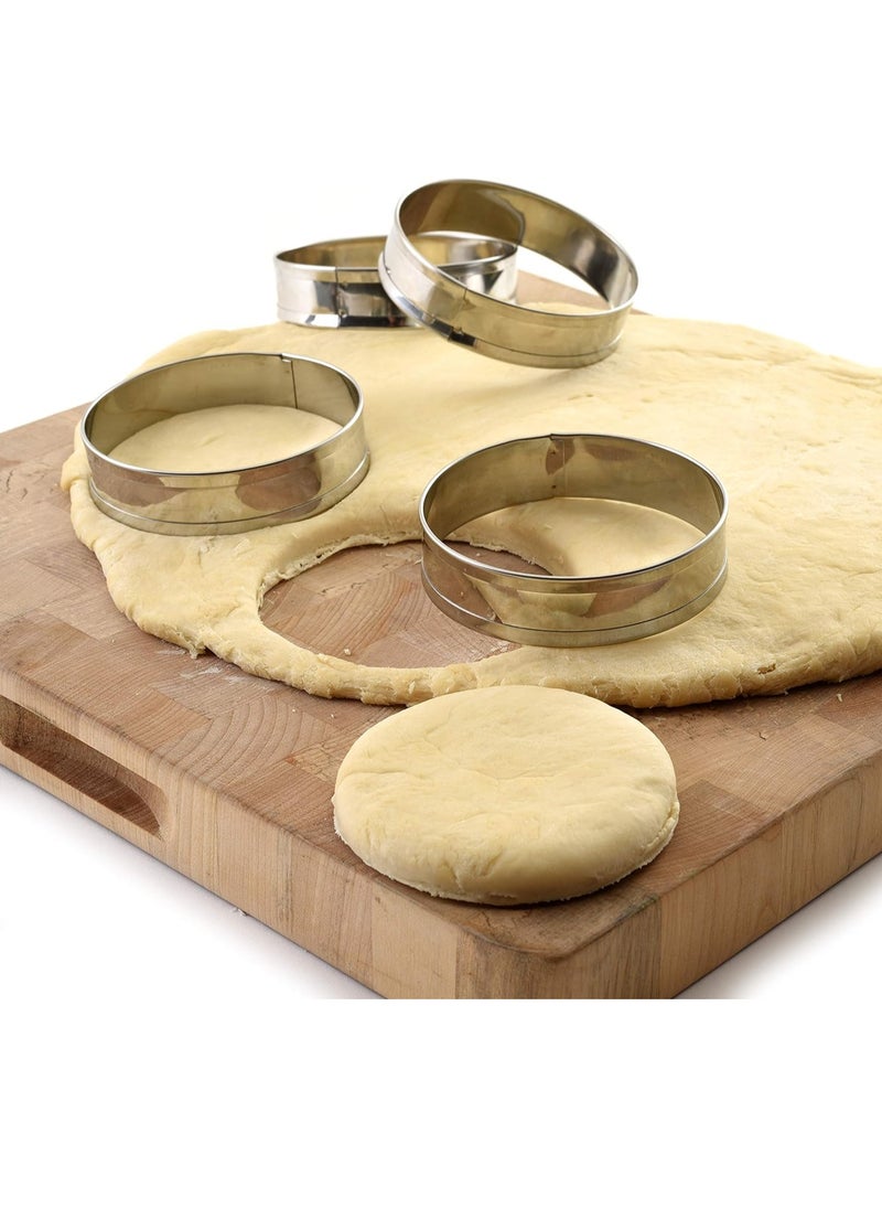 Norpro 3776 Stainless Steel English Muffin Rings, Set of 4, sylver