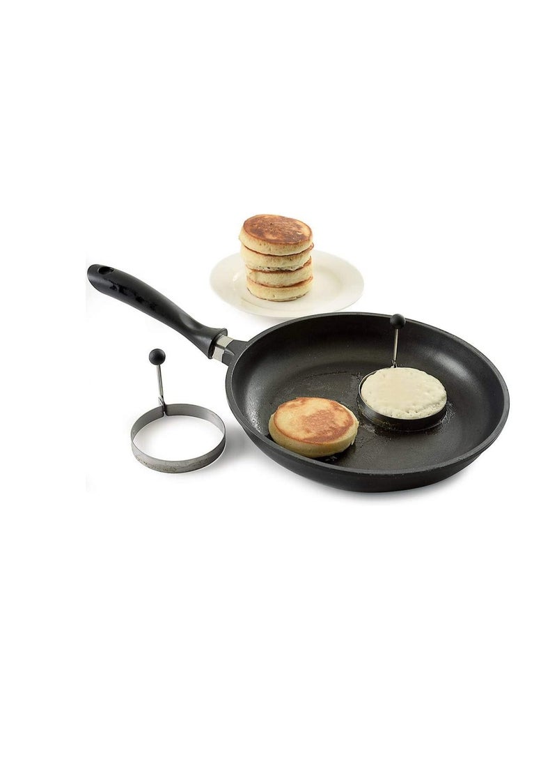 Norpro Stainless Steel Round Egg/Pancake Rings, 3.75