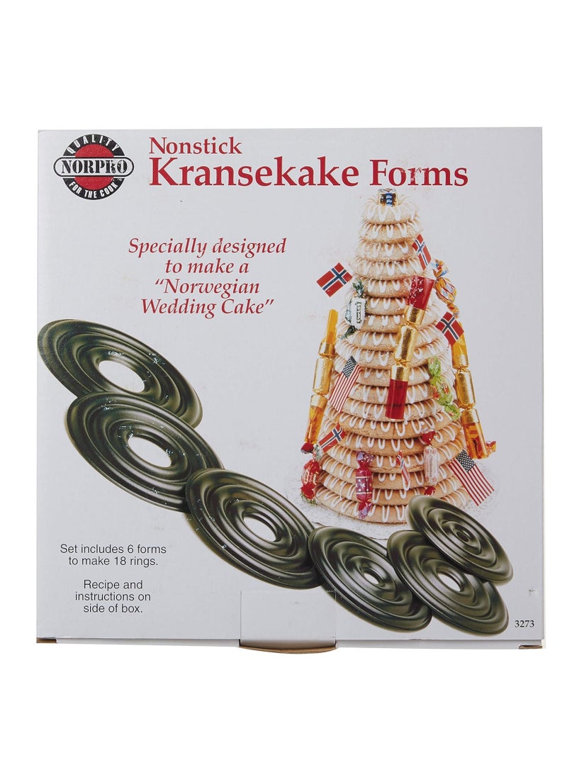 Norpro Cake Forms Nonstick Kransekake Norwegian Dessert Ring Tower New