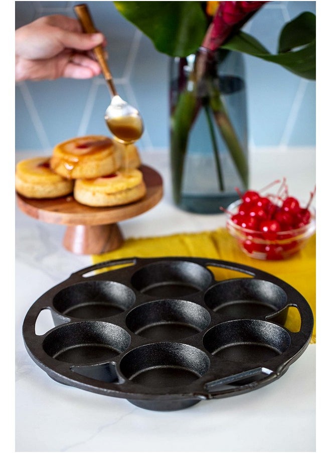 Lodge Seasoned Cast Iron Mini Cake Pan, 7 Impressions