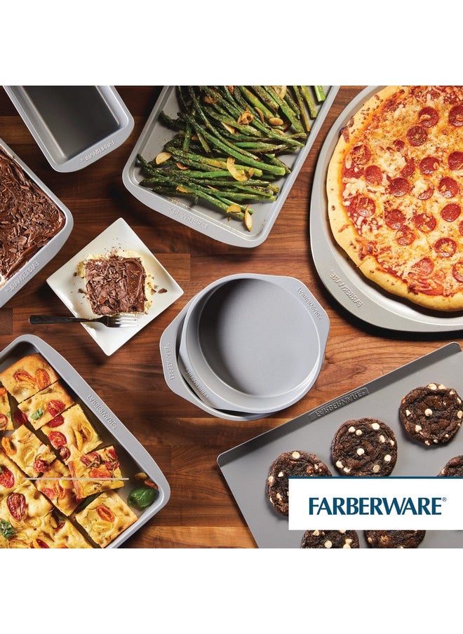 Farberware GoldenBake Bakeware Nonstick Baking Pans/Cake Pan Set, Round, Insulated, Two 8-Inch, Gray