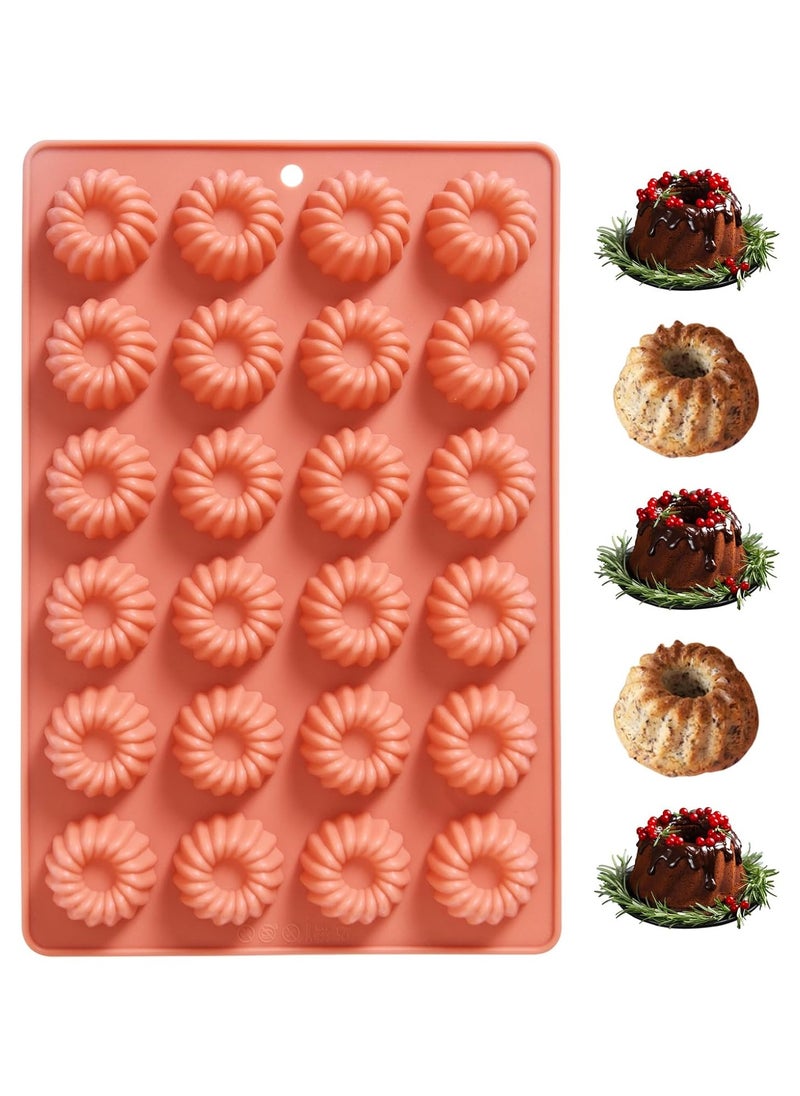 Delight in Darling Desserts with the Mini Bundt Cake Silicone Mold Candy for Handmade Cake Topper,