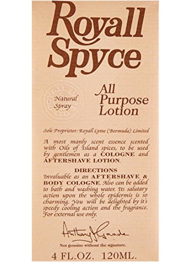 Royall Spyce/Royall Fragrances All Purpose Lotion Spray 4.0 Oz (M)