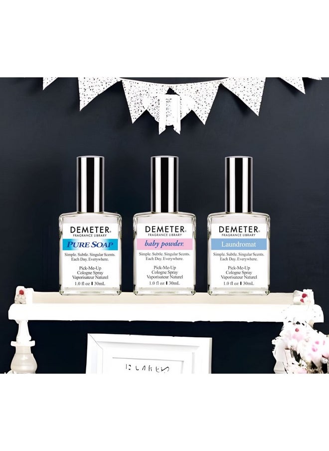 DEMETER Fresh And Clean Collection, Set of 3 Unique Perfumes For Women, Baby Powder, Pure Soap, Laundromat, 1 Oz Each