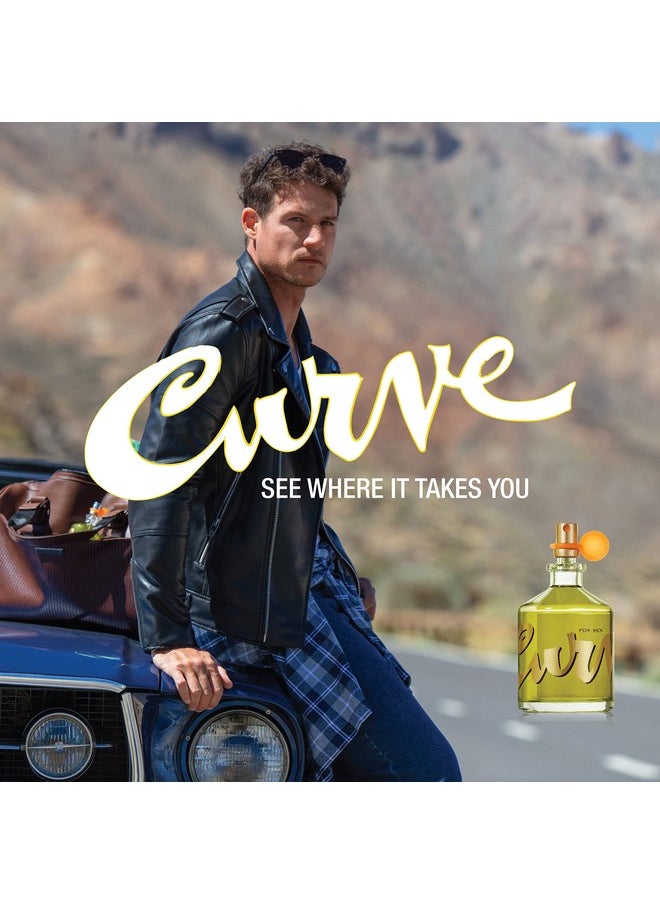 Curve Men's Cologne Fragrance Set, Deodorant, Aftershave Balm & Cologne, Spicy Wood Magnetic Scent, Father's Day 3 Piece Gift Set