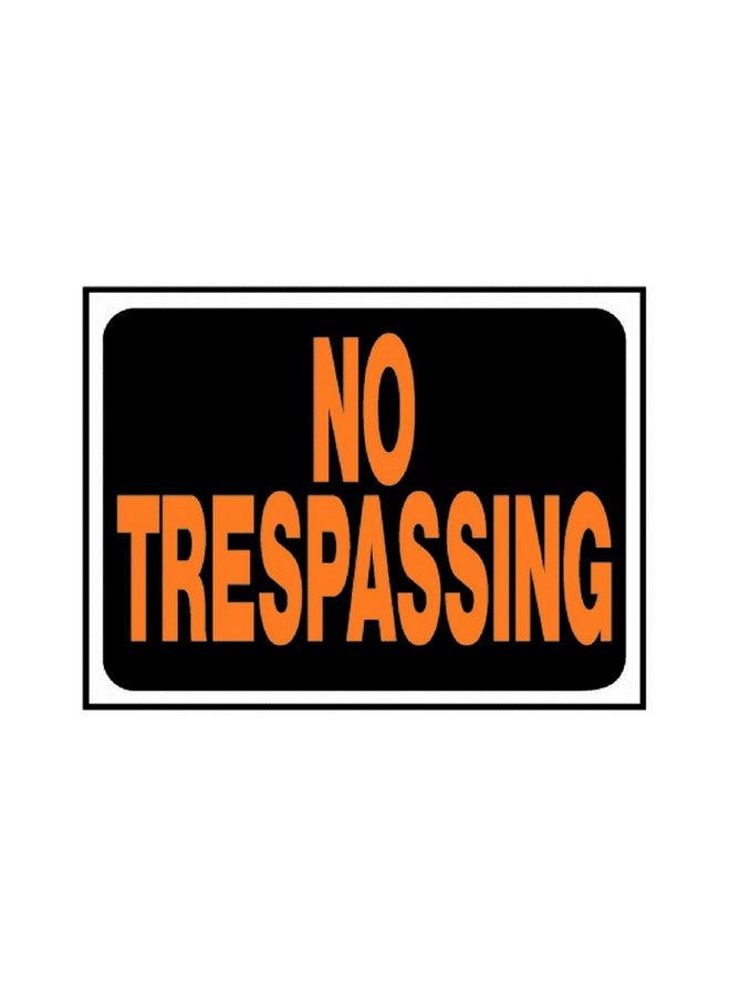 Hy-Ko Products 3014 No Trespassing Plastic Sign 8.5