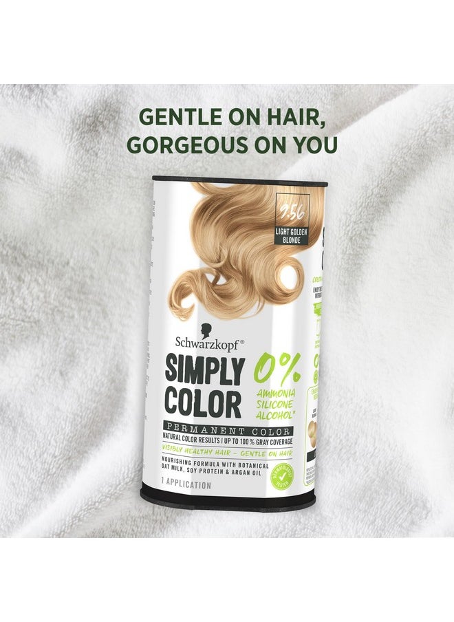 Simply Color Hair Color 9.56 Light Golden Blonde, 1 Application - Permanent Hair Dye For Healthy Looking Hair Without Ammonia Or Silicone, Dermatologist Tested, No Ppd & Ptd