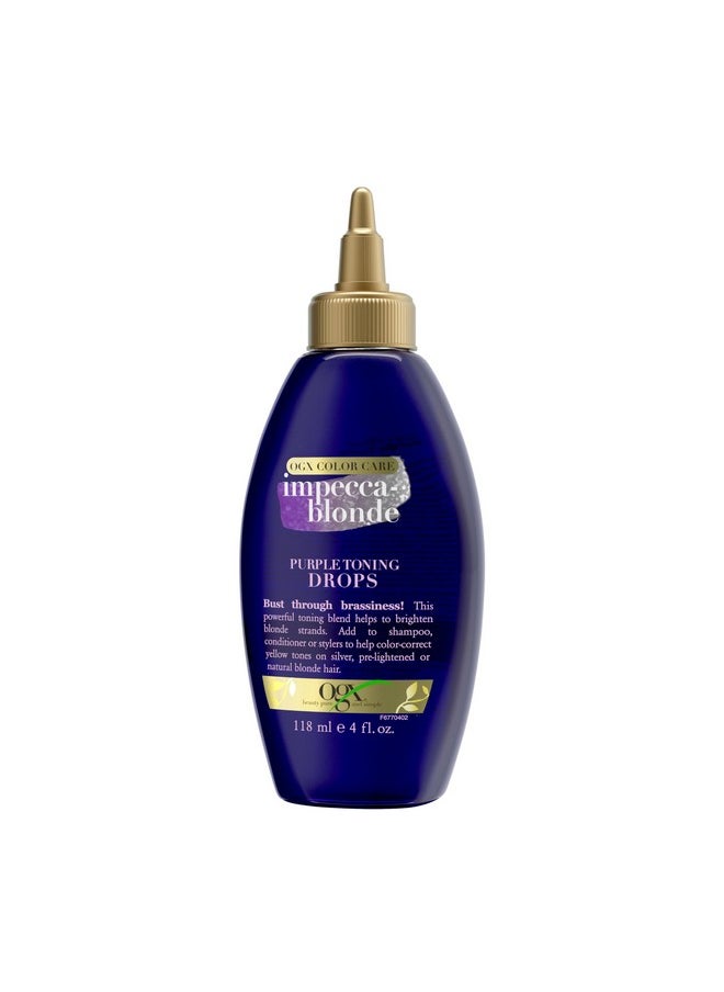 OGX Impecca-Blonde Purple Toning Drops for Blonde Enhance, 4 fl oz