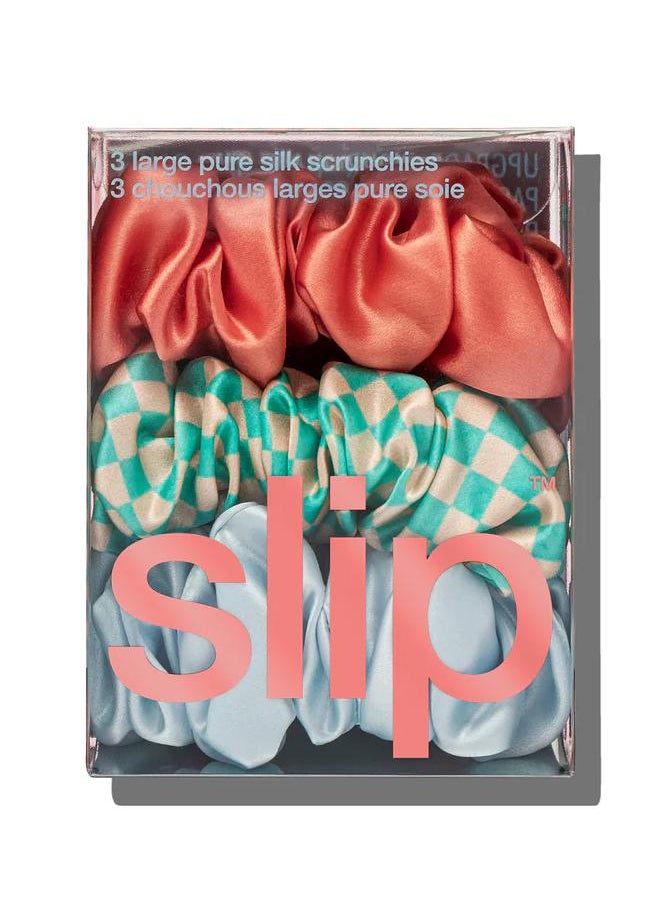 Large Scrunchies  - Sea Mist - set of 3