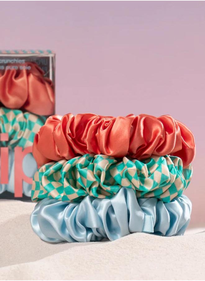 Large Scrunchies  - Sea Mist - set of 3