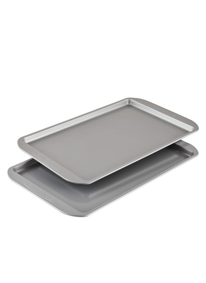 Farberware Nonstick Bakeware Set, Nonstick Cookie Sheets / Baking Sheets - 2 Piece, Gray