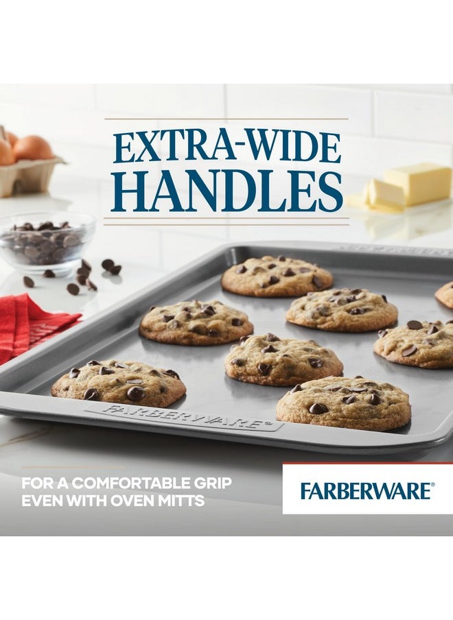 Farberware Nonstick Bakeware Set, Nonstick Cookie Sheets / Baking Sheets - 2 Piece, Gray