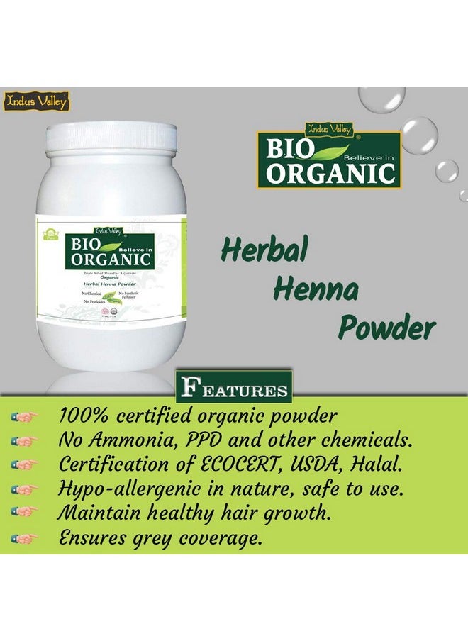 INDUS VALLEY Bio Organic Herbal Henna Powder (Jumbo Pack 500gm)