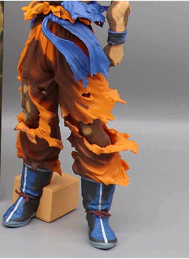 Dragon Ball Cartoon Color Goku Yellow Hair Action Figure Decorative Resin Sculpture Home Decor Statue, Art Figurine Home Ornament Decoration for Office, Living Room, Bedroom, Book Shelf, TV Cabinet, Desktop