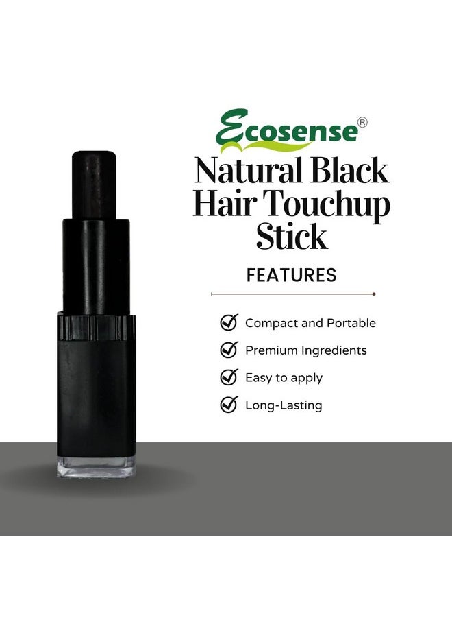 ECOSENSE Hair Colour Stick - Black | Temporary Hair Colour Stick | Root Touch Up for Grey Hair | Instant Hair Colour for Grey Hair | Easy-to-Use Hair Colour Stick | Quick & Mess-Free Hair - 4gm