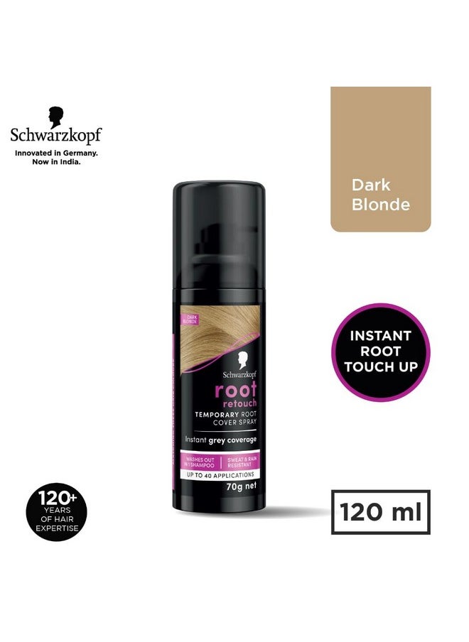 Schwarzkopf Root Retouch Temporary Root Cover Spray for Instant Grey Coverage - Dark Blonde