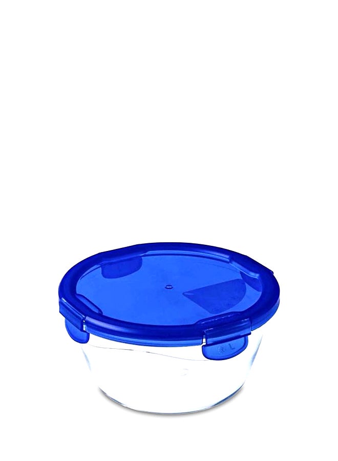 Cook And Go Round Dish With Lid Clear/Blue