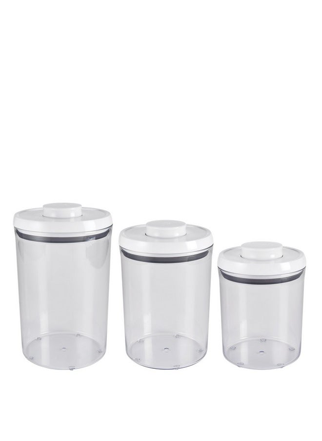 OXO Good Grips 3-Piece Airtight POP Round Canister Set