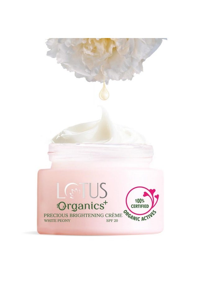 Lotus Organics+ PRECIOUS Brightening Creme SPF 20, White