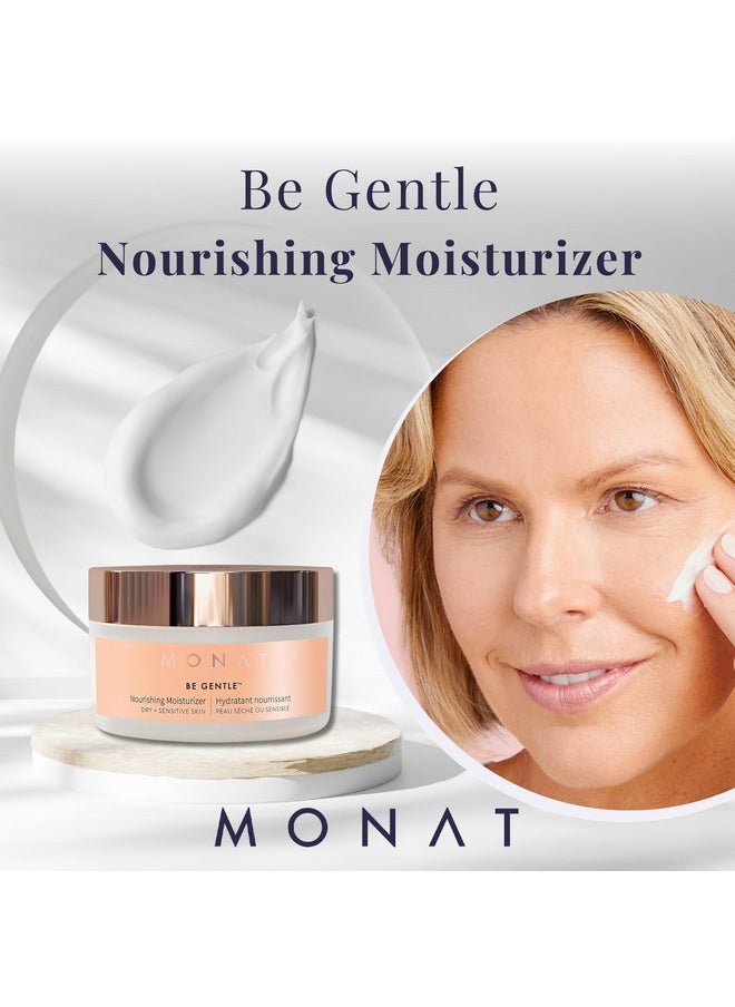 MONAT Be Gentle Nourishing Moisturizer - Face Moisturizer w/Hyaluronic Acid & Plant Stem Cells. Nourishing Moisturizer Face Cream. Anti-Aging & Hydrating Face & Neck Cream -Net Wt. 1.52 fl oz / 45 ml