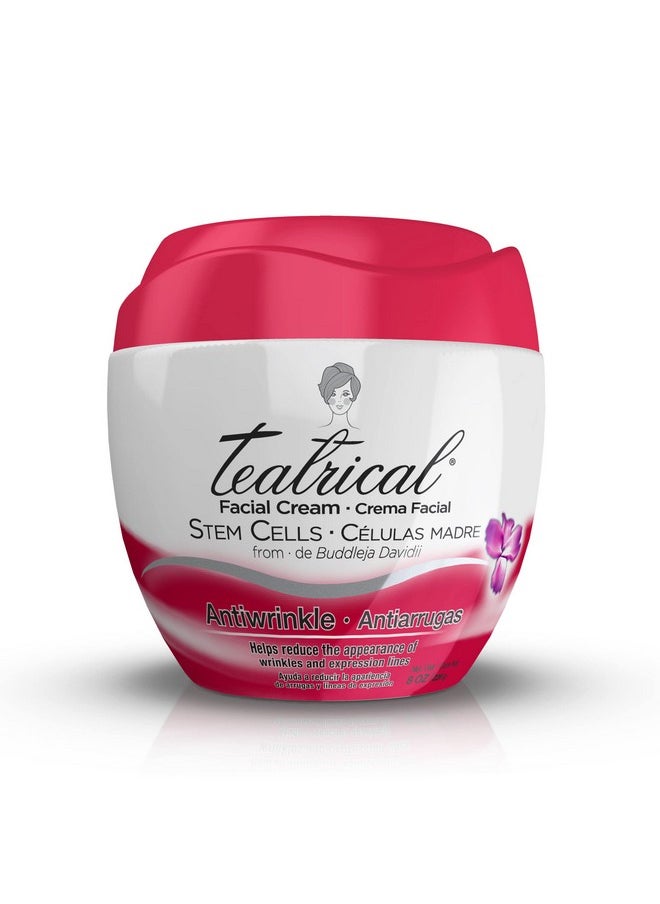 TEATRICAL Anti-Wrinkle Cream with Buddleja Davidii Stem Cells, Floral, 8 Ounce