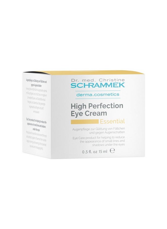 Schrammek High Perfection Eye Cream (0.5 fl oz) - Eye Care Product - Reduces Lines & Shadows Under the Eyes - Caffeine Eye Cream - Skin Care - Dr